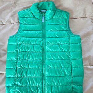 Primary Green Puffer Vest. Kids unisex Size 10